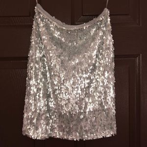 Silver sequenced skirt